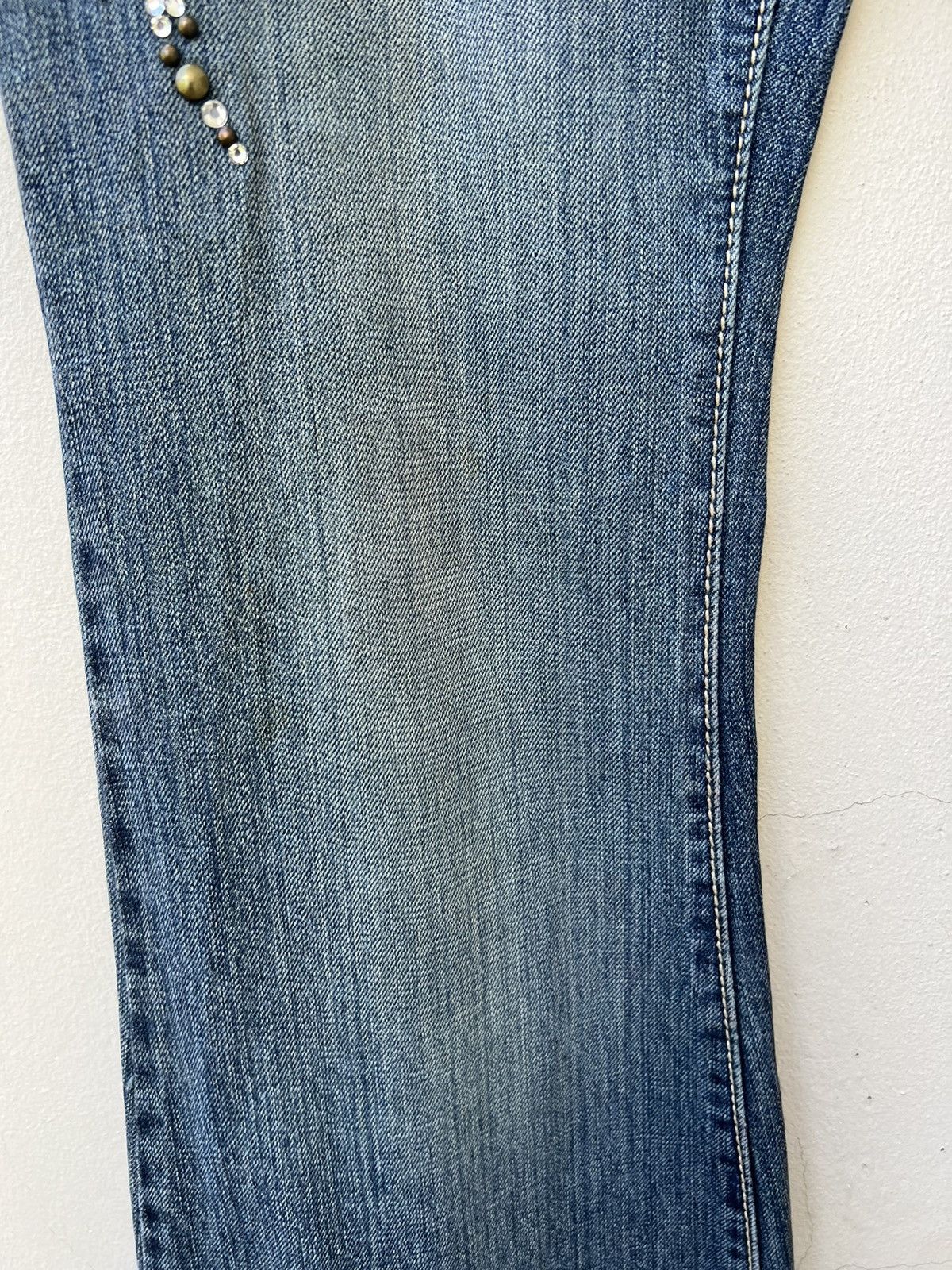 Tornado Mart Vintage Tornado Mart Japan Beaded Denim Super Flare Jeans Size US 30 / EU 46 - 12 Thumbnail