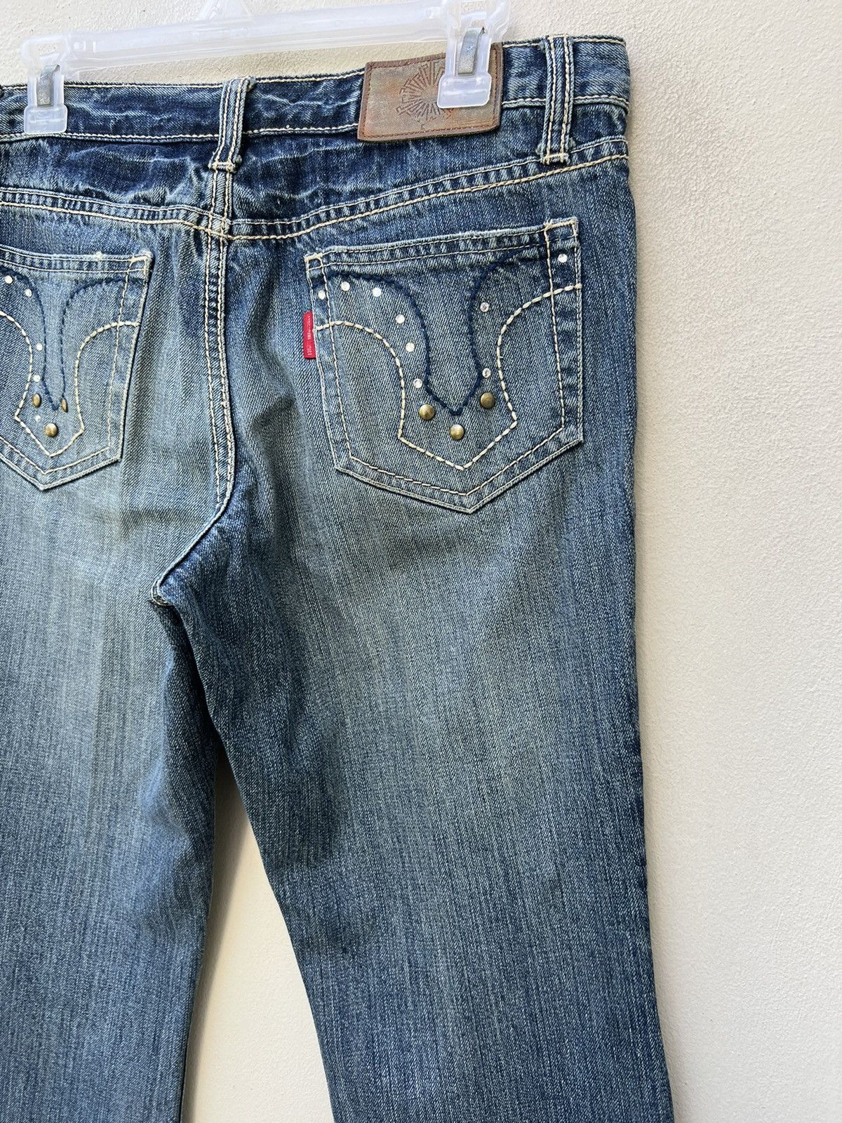 Tornado Mart Vintage Tornado Mart Japan Beaded Denim Super Flare Jeans Size US 30 / EU 46 - 21 Thumbnail