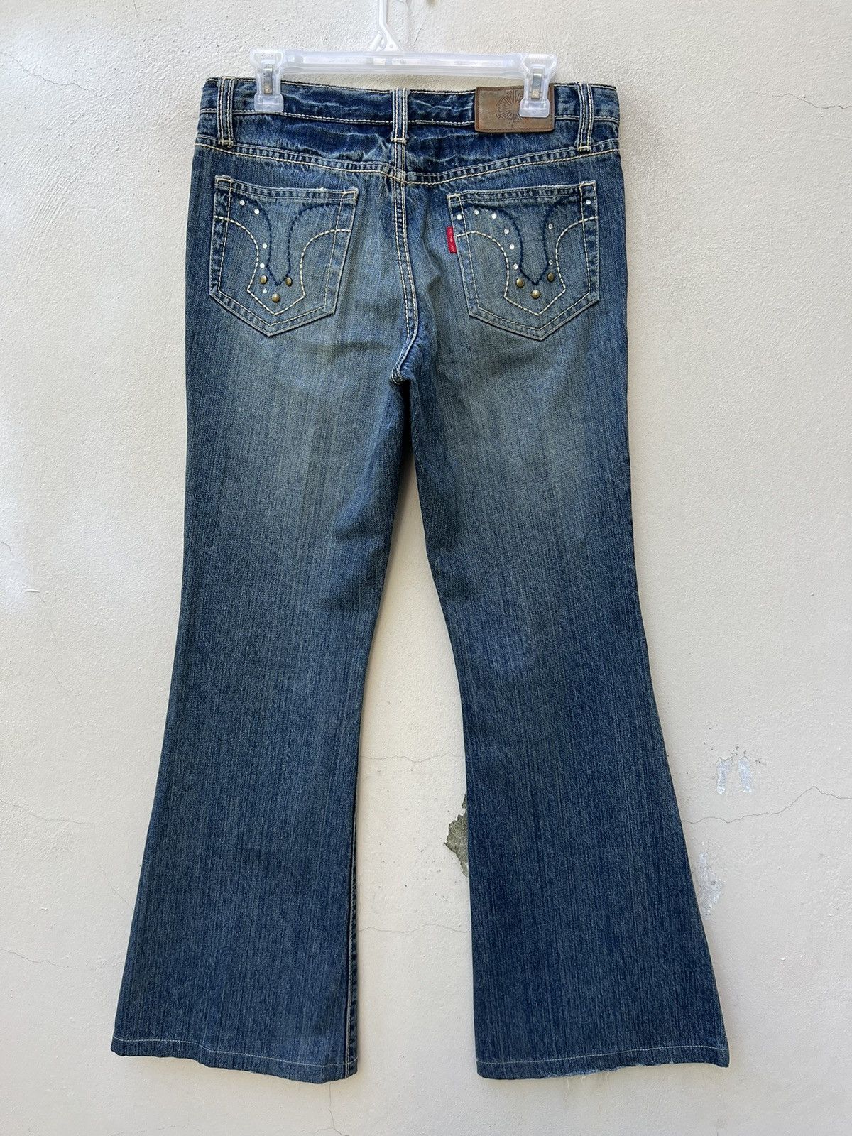 Tornado Mart Vintage Tornado Mart Japan Beaded Denim Super Flare Jeans Size US 30 / EU 46 - 18 Thumbnail