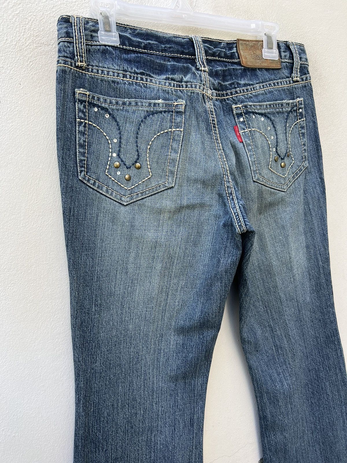 Tornado Mart Vintage Tornado Mart Japan Beaded Denim Super Flare Jeans Size US 30 / EU 46 - 19 Thumbnail