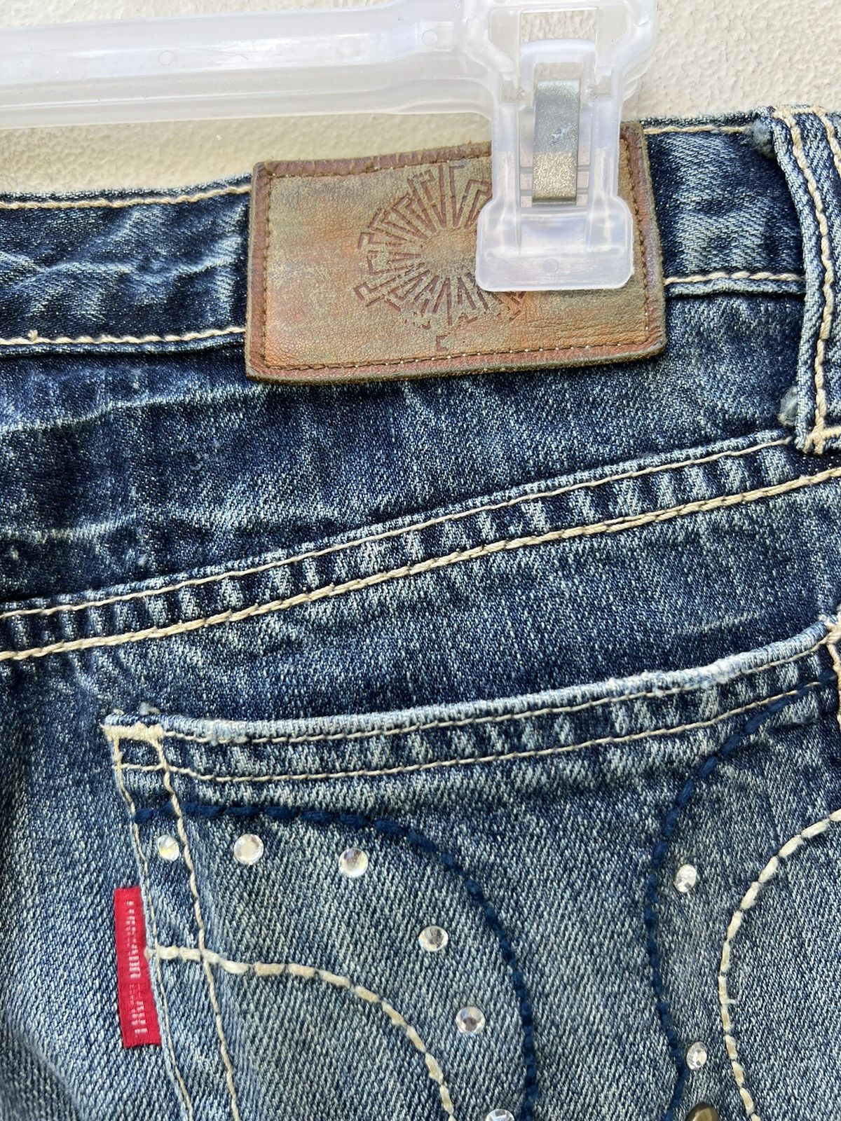 Tornado Mart Vintage Tornado Mart Japan Beaded Denim Super Flare Jeans Size US 30 / EU 46 - 22 Thumbnail