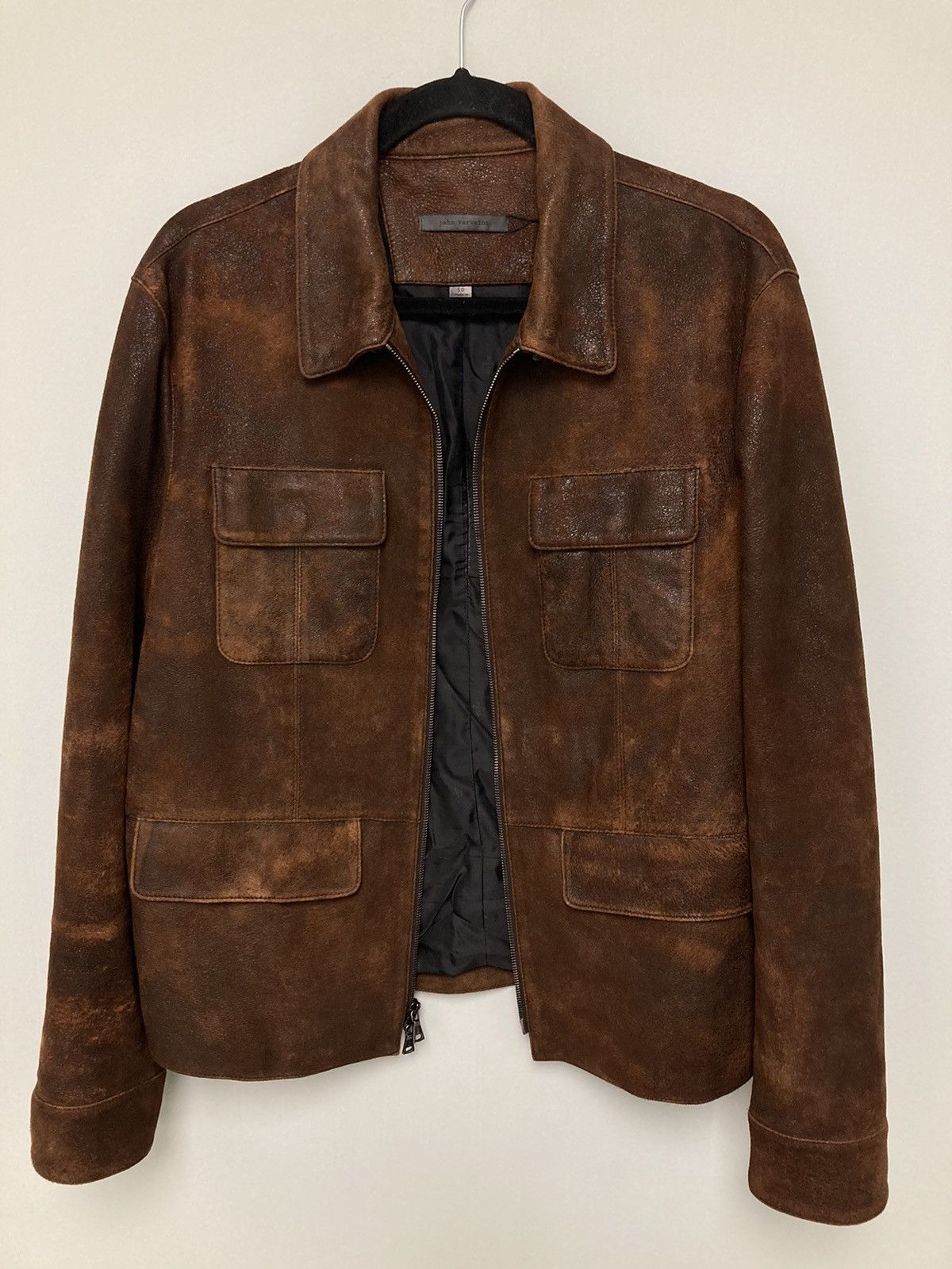 John Varvatos Vintage inspired Leather Jacket. 52 Size US L / EU 52-54 / 3 - 13 Thumbnail