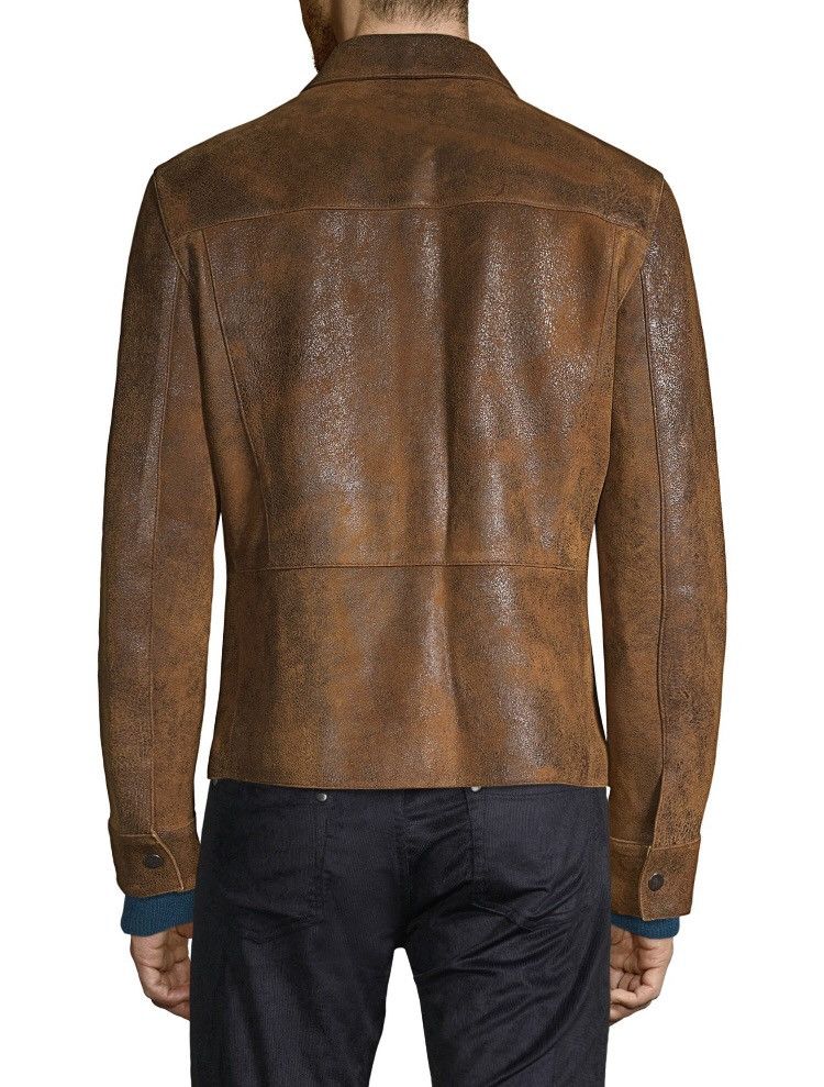 John Varvatos Vintage inspired Leather Jacket. 52 Size US L / EU 52-54 / 3 - 10 Thumbnail