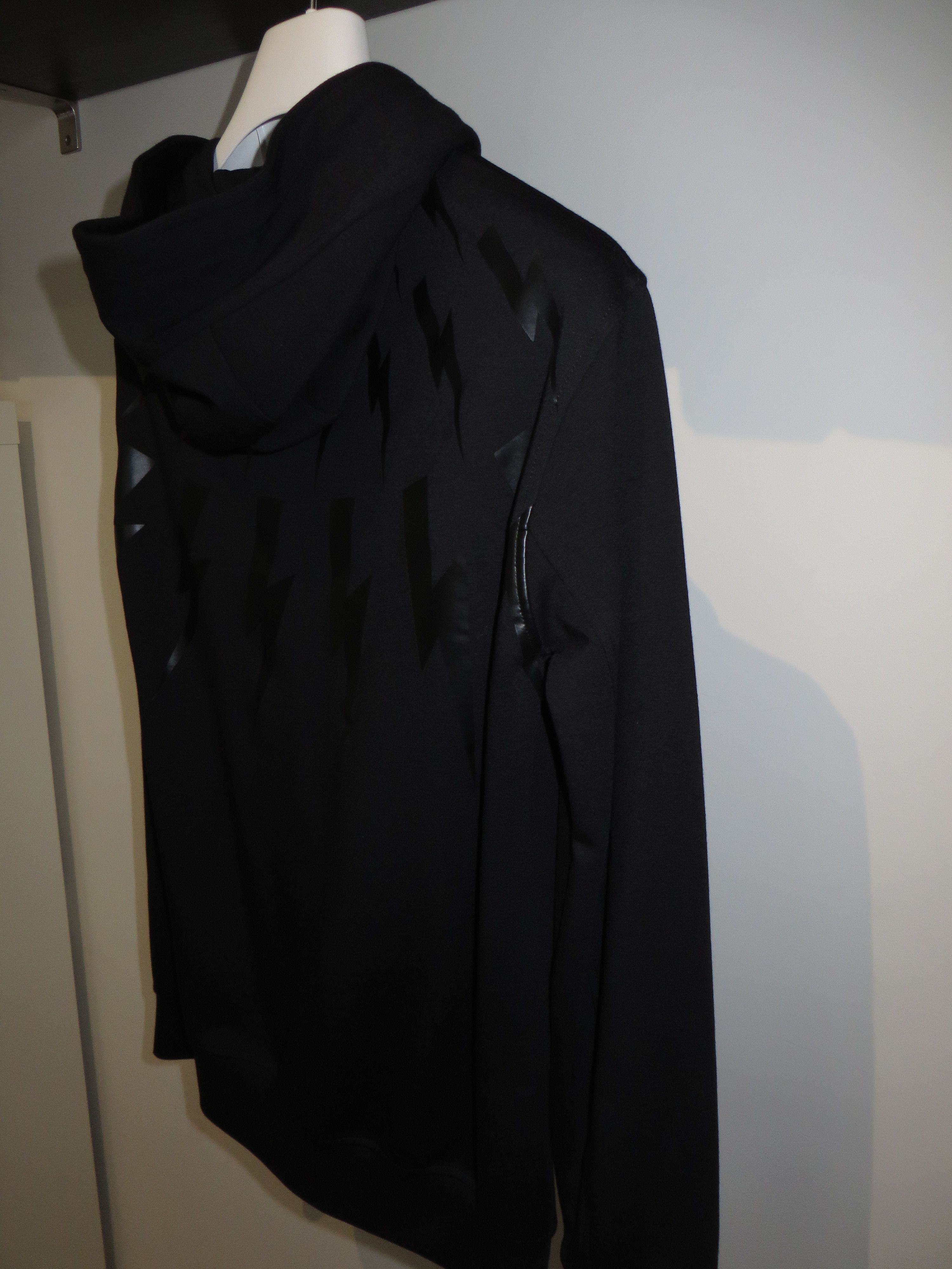 Neil Barrett lightning bolt print zip hoodie Size US XS / EU 42 / 0 - 10 Thumbnail