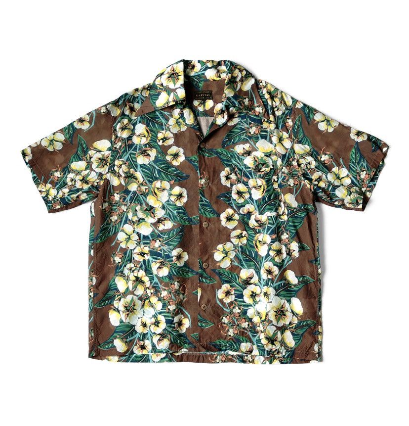 Kapital silk rayon cotton flower aloha shirts size 3