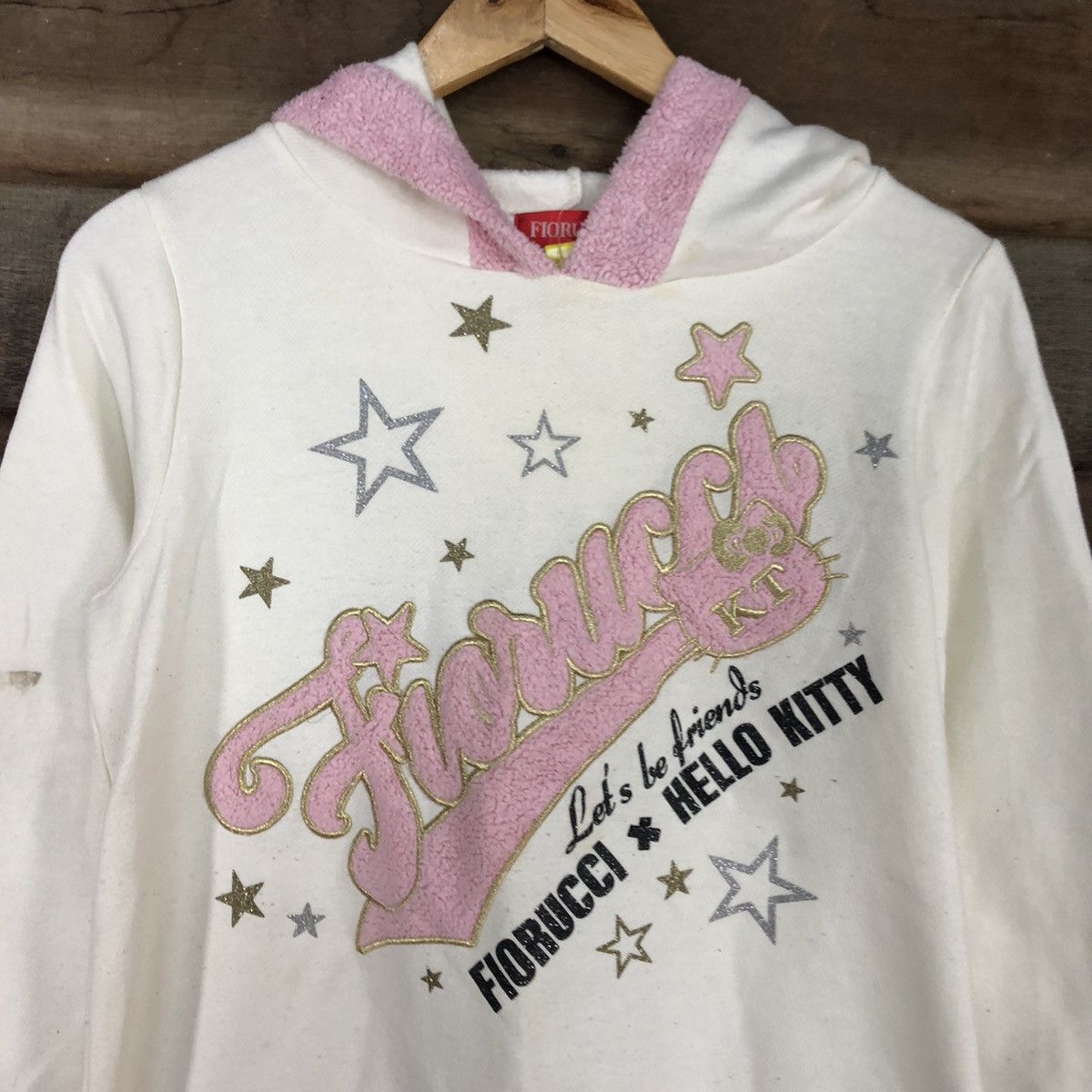 Fiorucci DL Fiorucci Light Cream Hoodies sweatshirt #3269 Size S / US 4 / IT 40 - 10 Thumbnail