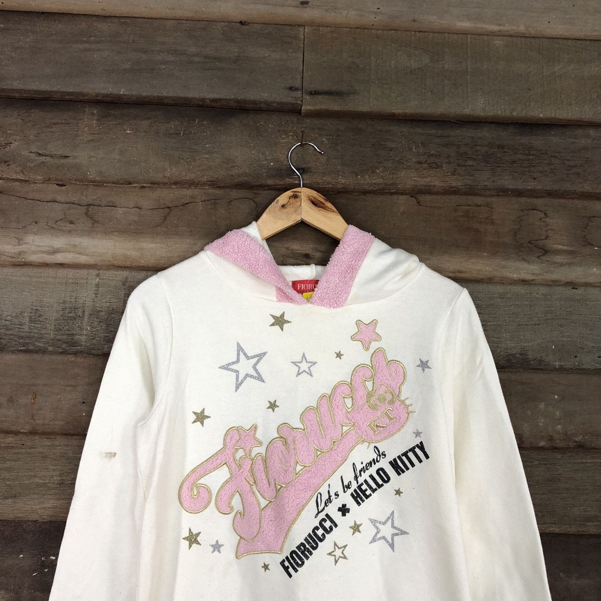 Fiorucci DL Fiorucci Light Cream Hoodies sweatshirt #3269 Size S / US 4 / IT 40 - 9 Thumbnail