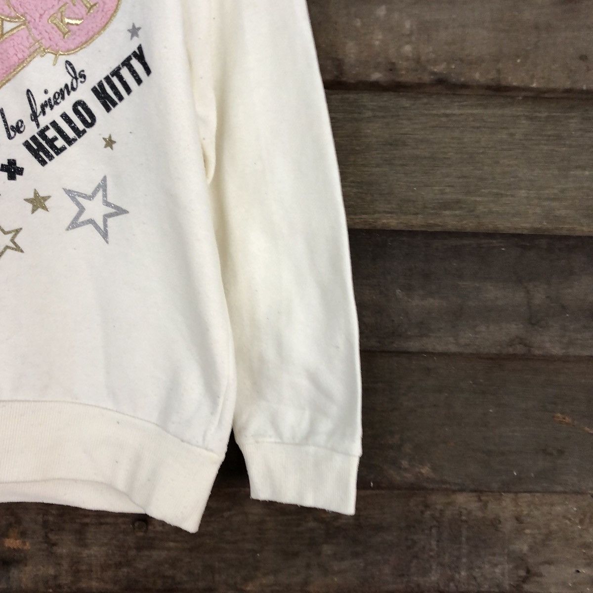 Fiorucci DL Fiorucci Light Cream Hoodies sweatshirt #3269 Size S / US 4 / IT 40 - 4 Thumbnail