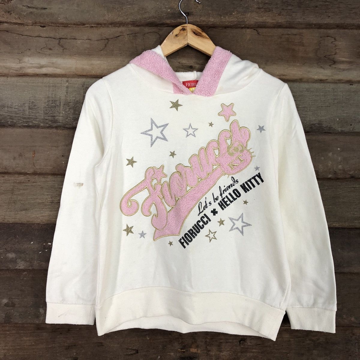 Fiorucci DL Fiorucci Light Cream Hoodies sweatshirt #3269 Size S / US 4 / IT 40 - 8 Thumbnail