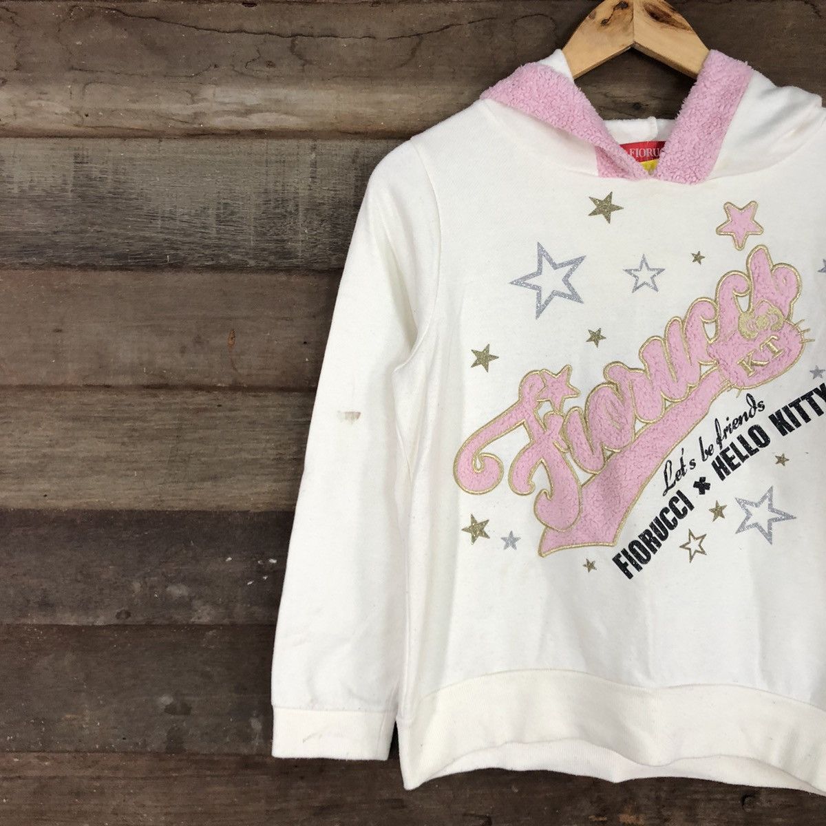 Fiorucci DL Fiorucci Light Cream Hoodies sweatshirt #3269 Size S / US 4 / IT 40 - 7 Thumbnail