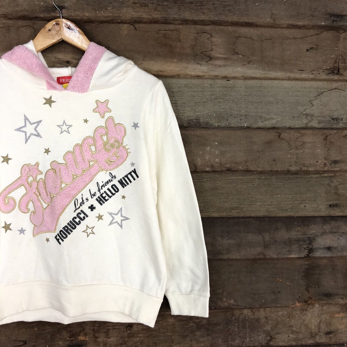 Fiorucci DL Fiorucci Light Cream Hoodies sweatshirt #3269 Size S / US 4 / IT 40 - 5 Thumbnail