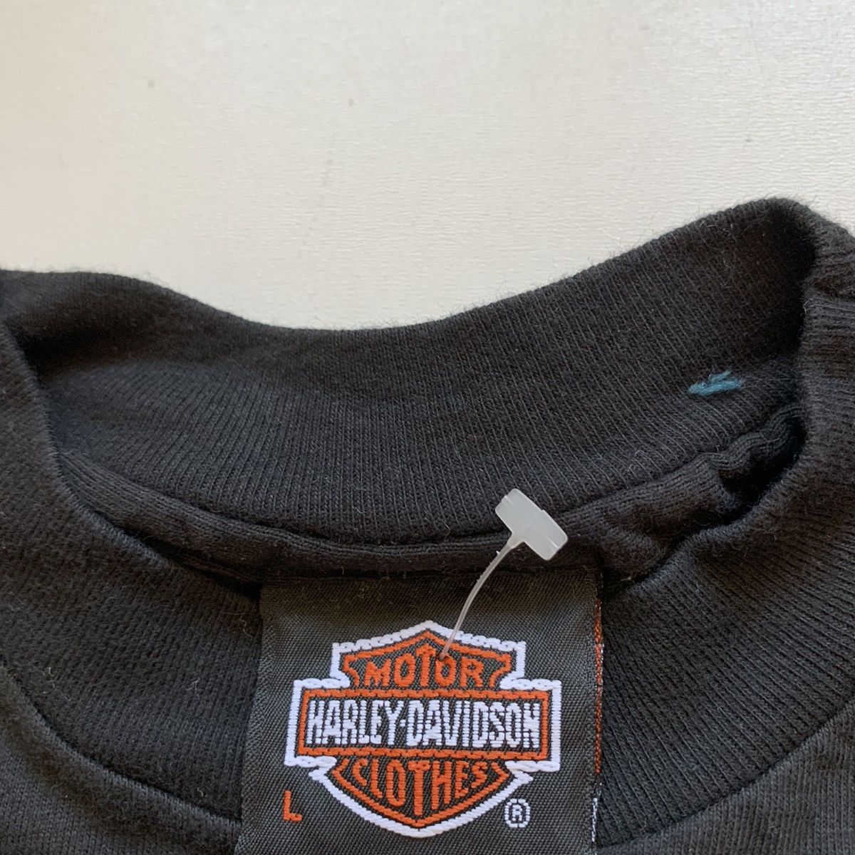 Harley Davidson × Vintage Vintage 1990 Harley Davidson Shield Graphic Biker T Shirt Size US L / EU 52-54 / 3 - 4 Thumbnail