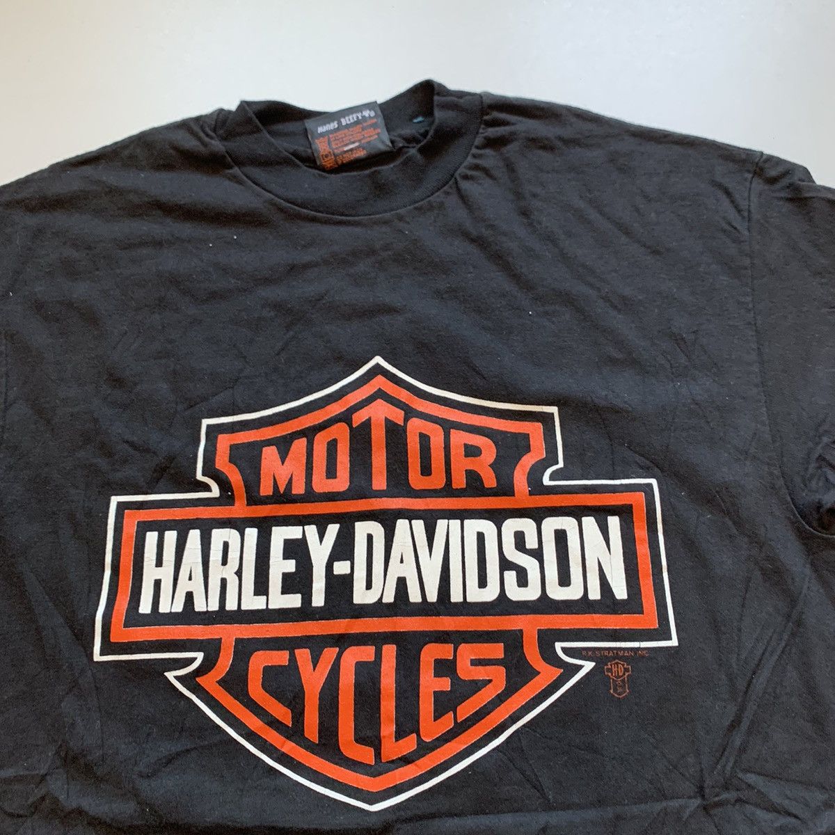 Harley Davidson × Vintage Vintage 1990 Harley Davidson Shield Graphic Biker T Shirt Size US L / EU 52-54 / 3 - 2 Thumbnail