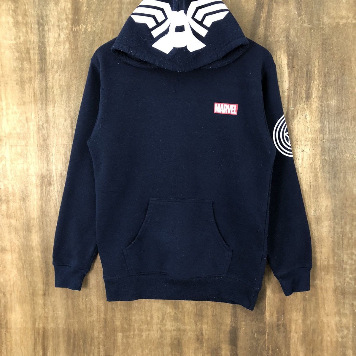 Marvel Comics Vintage Marvel Captain America Dark Blue Hoodie #148 Size US S / EU 44-46 / 1 - 3 Thumbnail