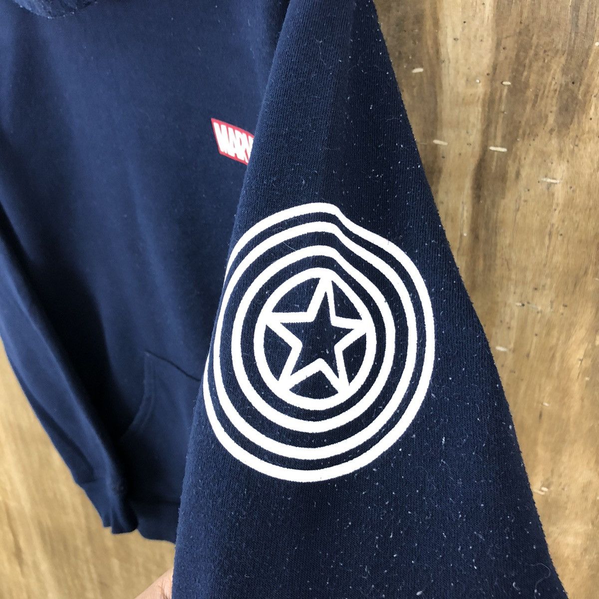 Marvel Comics Vintage Marvel Captain America Dark Blue Hoodie #148 Size US S / EU 44-46 / 1 - 6 Thumbnail