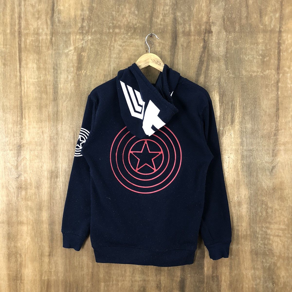 Marvel Comics Vintage Marvel Captain America Dark Blue Hoodie #148 Size US S / EU 44-46 / 1 - 8 Thumbnail