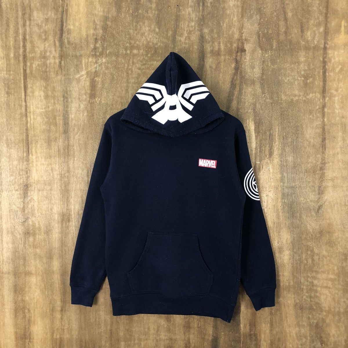 Marvel Comics Vintage Marvel Captain America Dark Blue Hoodie #148 Size US S / EU 44-46 / 1 - 1 Thumbnail