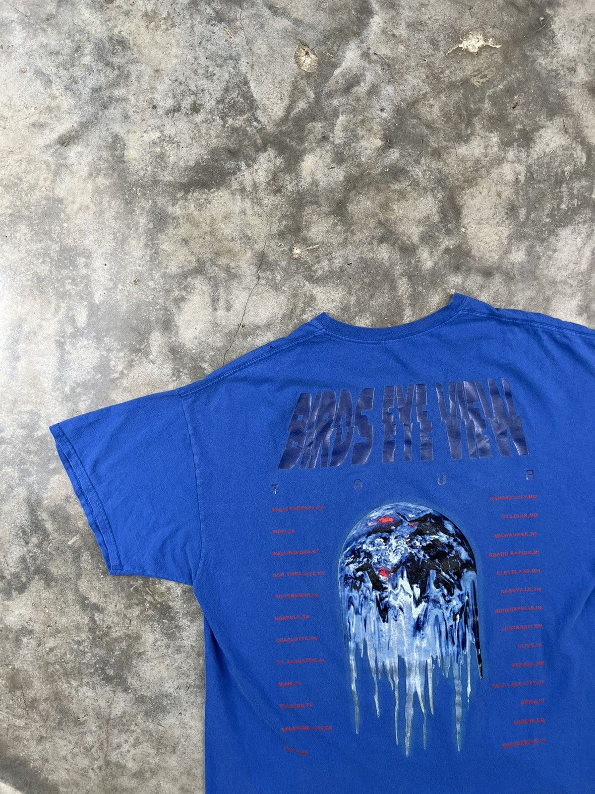 Travis Scott Travis Scott Birds Eye View Frozen Earth Tee Blue 2XL XXL ❄️ Size US XXL / EU 58 / 5 - 2 Thumbnail