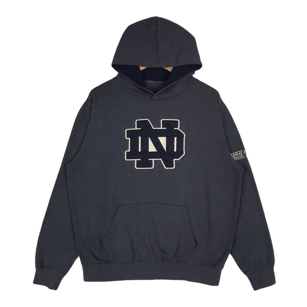Vintage Vintage Notre Dame Fighting Irish Hoodie Pullover Size US L / EU 52-54 / 3 - 1 Thumbnail