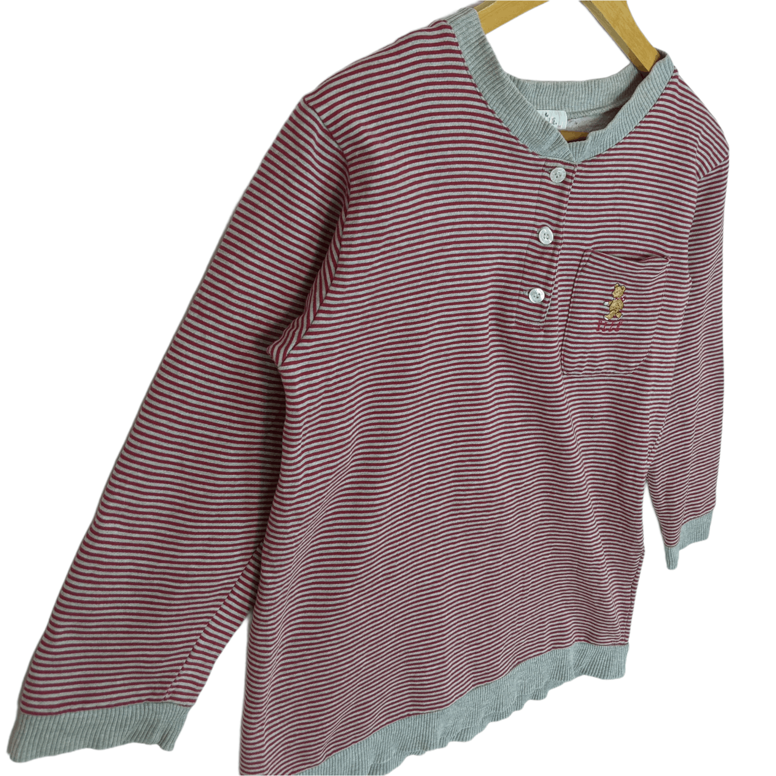 Japanese Brand Vintage 90's ELLE Striped Jumper Sweater Size L / US 10 / IT 46 - 6 Thumbnail