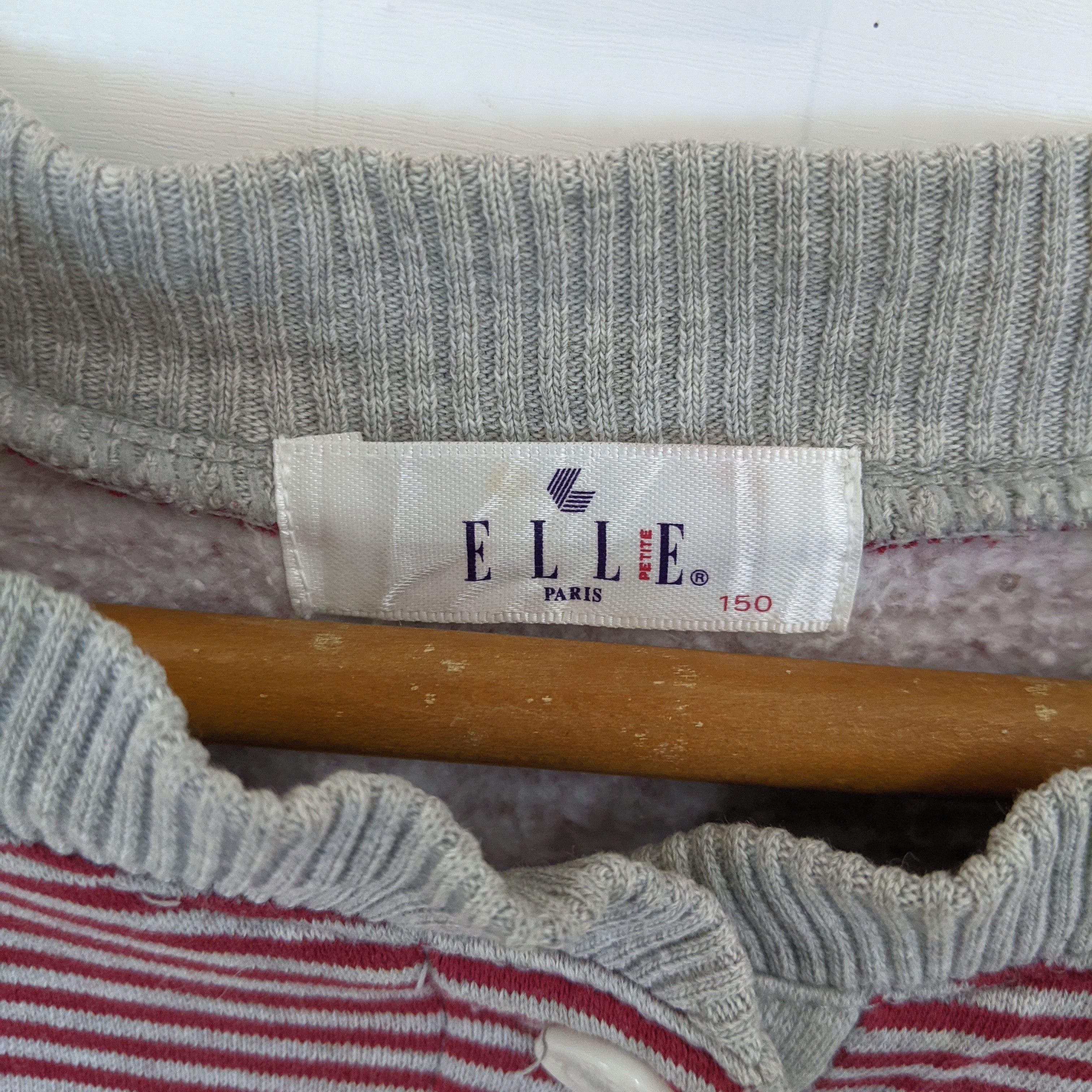 Japanese Brand Vintage 90's ELLE Striped Jumper Sweater Size L / US 10 / IT 46 - 9 Thumbnail