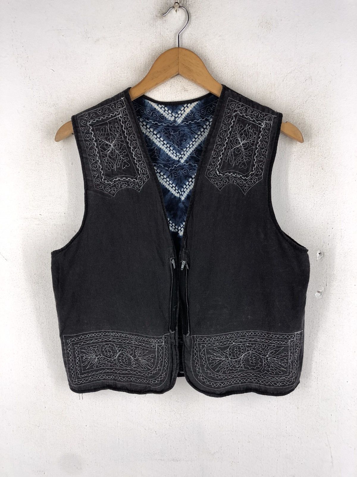 Indigo 🔥RARE VINTAGE INDIGO DYED JAPANESE VEST Size US M / EU 48-50 / 2 - 2 Thumbnail