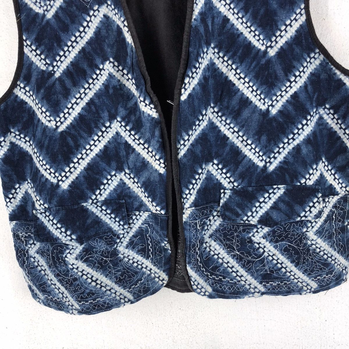 Indigo 🔥RARE VINTAGE INDIGO DYED JAPANESE VEST Size US M / EU 48-50 / 2 - 6 Thumbnail
