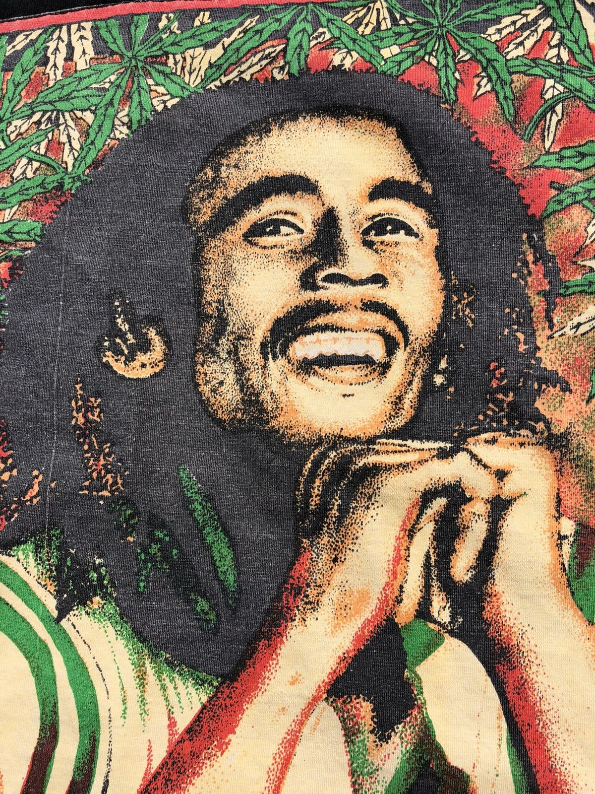 Band Tees Vintage 90s Bob Marley Jamaica Rastamania Black Tee Size US M / EU 48-50 / 2 - 4 Thumbnail