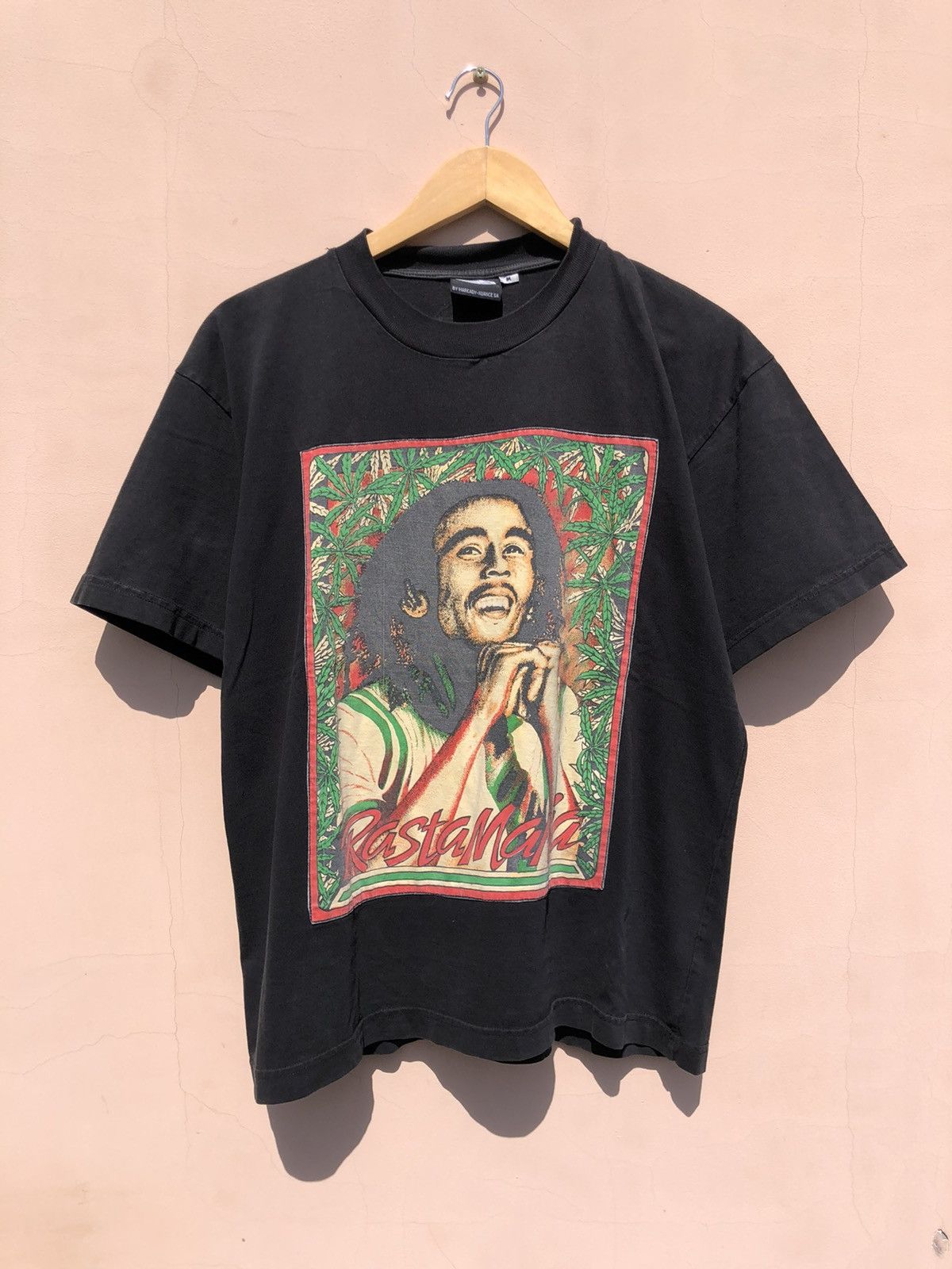 Band Tees Vintage 90s Bob Marley Jamaica Rastamania Black Tee Size US M / EU 48-50 / 2 - 1 Thumbnail