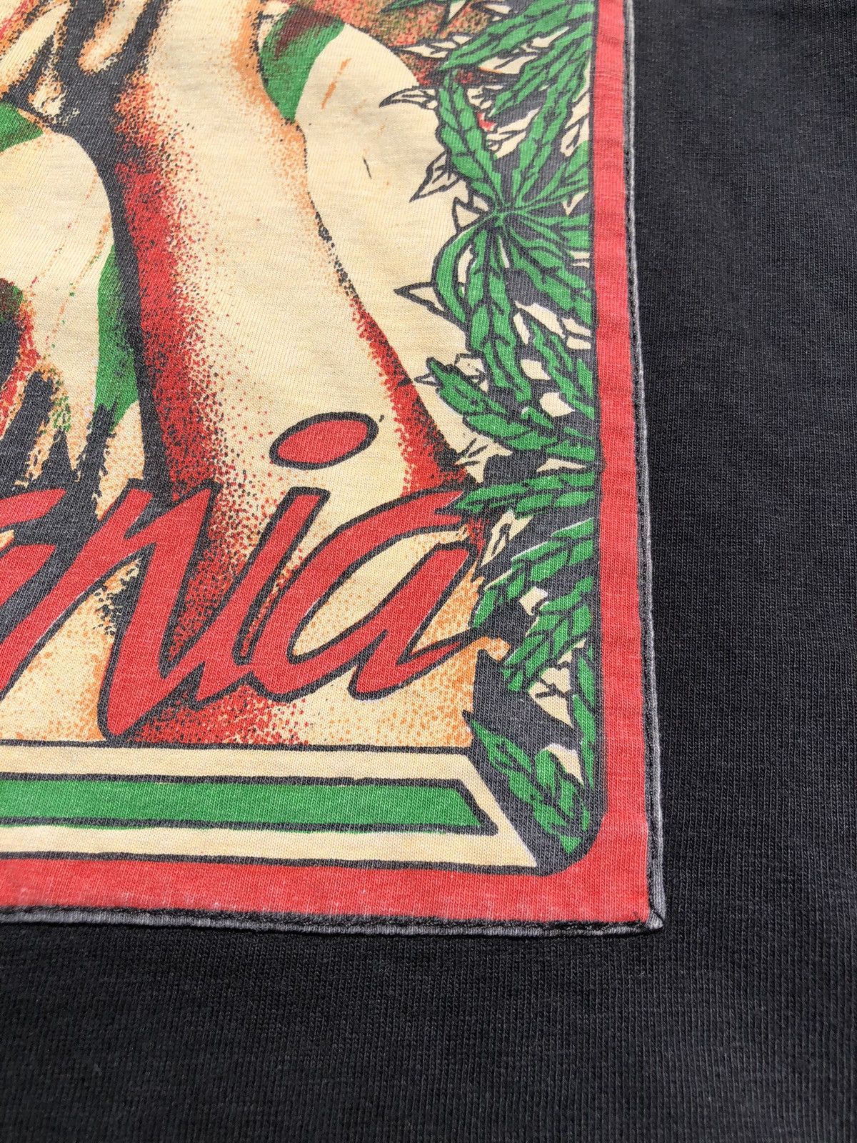 Band Tees Vintage 90s Bob Marley Jamaica Rastamania Black Tee Size US M / EU 48-50 / 2 - 6 Thumbnail