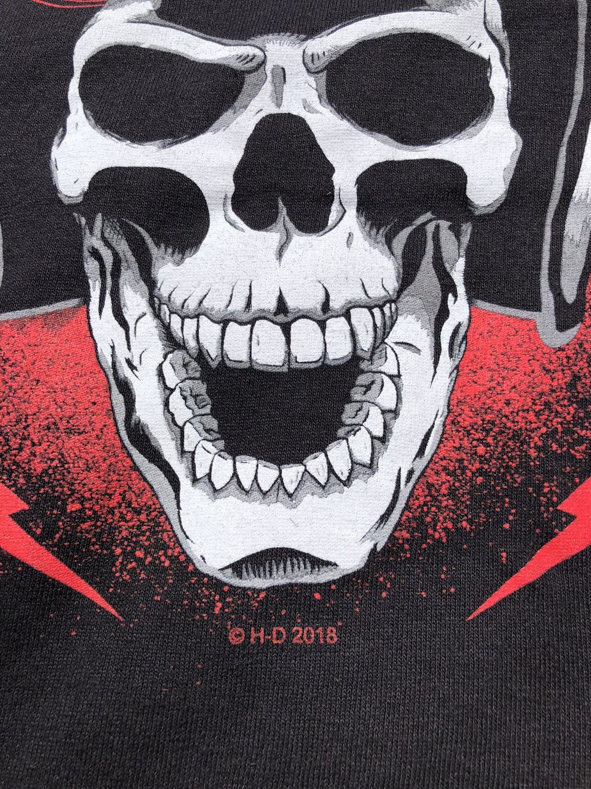 Harley Davidson Vintage 2018 Harley Davidson Skull Bones Black Tee Size US S / EU 44-46 / 1 - 5 Thumbnail