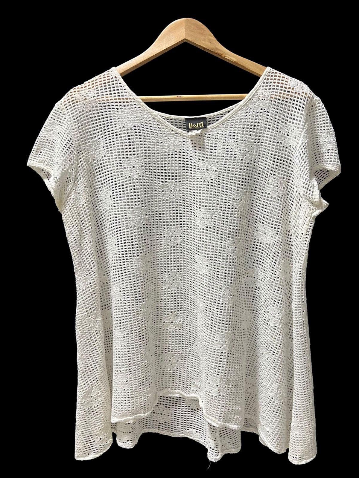 Designer VINTAGE 90s WHITE FISHNET STRETCHABLE INSPIRED RAF SIMONS Size L / US 10 / IT 46 - 1 Thumbnail