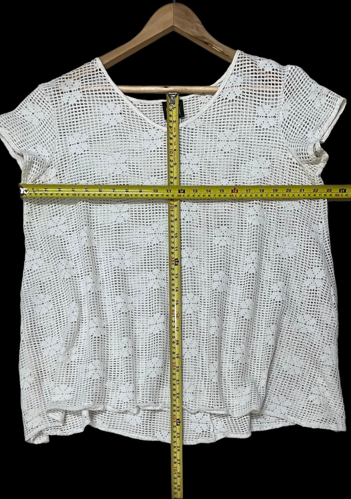 Designer VINTAGE 90s WHITE FISHNET STRETCHABLE INSPIRED RAF SIMONS Size L / US 10 / IT 46 - 9 Thumbnail