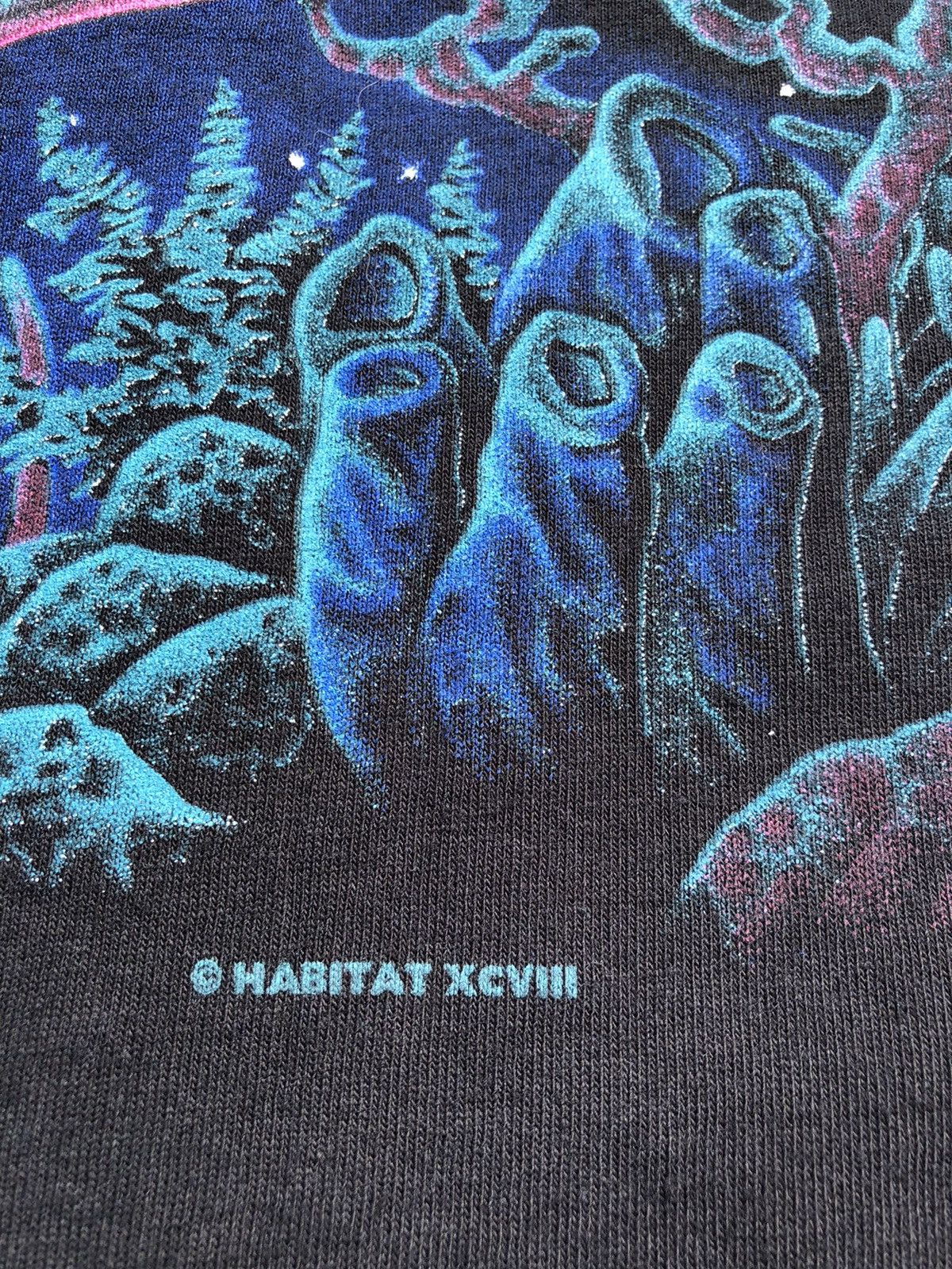Habitat Vintage 90s Habitat XCIII Dolphin Sea Ocean Animal Black Tee Size US M / EU 48-50 / 2 - 16 Thumbnail