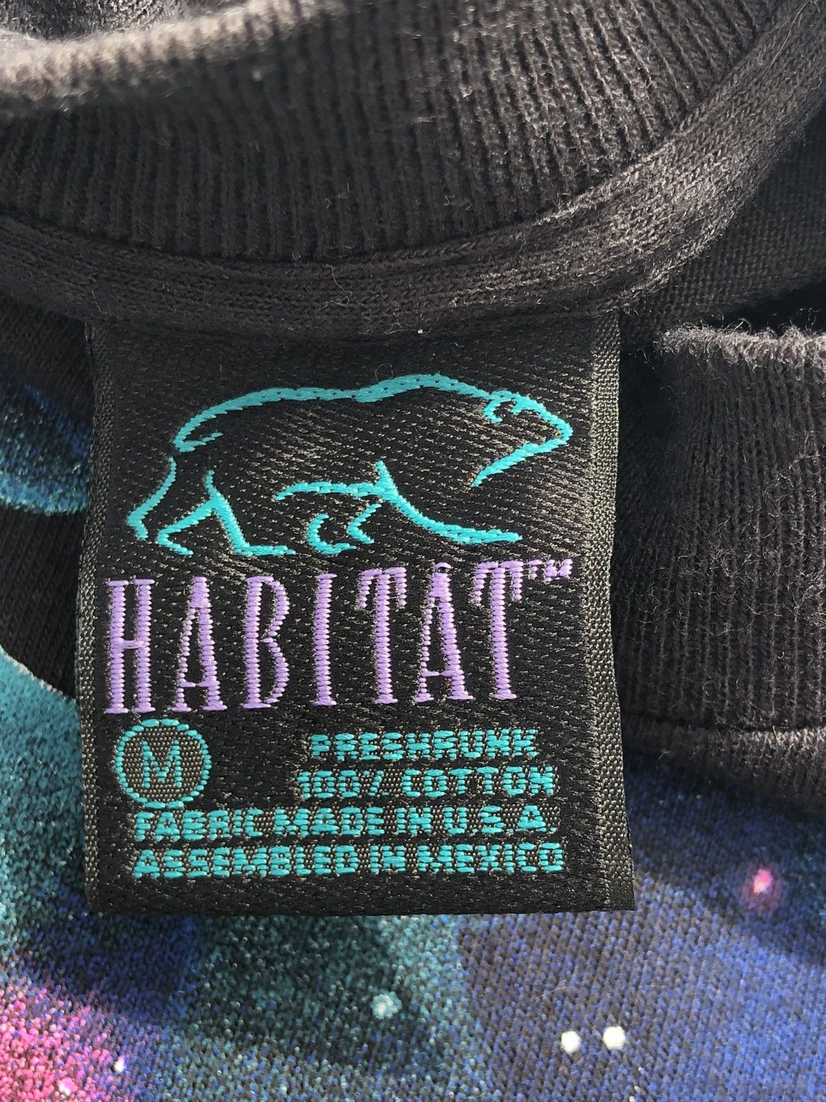 Habitat Vintage 90s Habitat XCIII Dolphin Sea Ocean Animal Black Tee Size US M / EU 48-50 / 2 - 13 Thumbnail