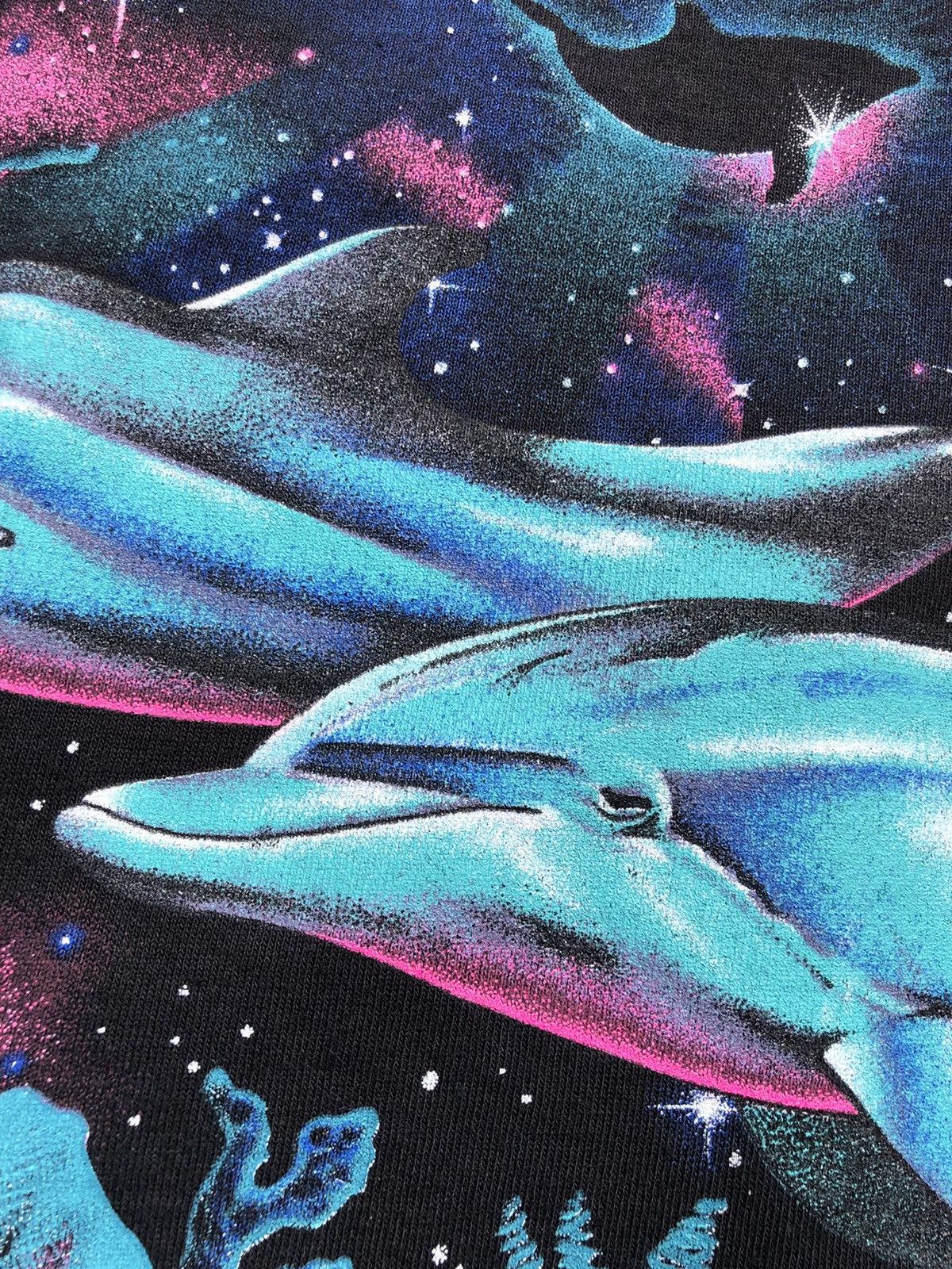Habitat Vintage 90s Habitat XCIII Dolphin Sea Ocean Animal Black Tee Size US M / EU 48-50 / 2 - 6 Thumbnail