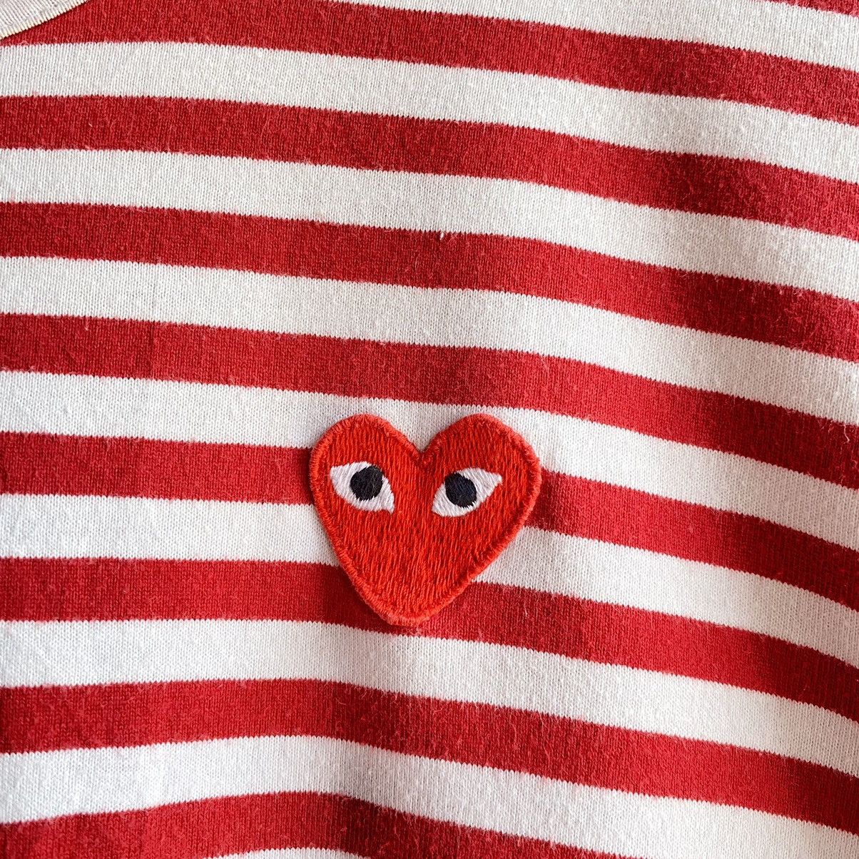 Comme des Garcons × Japanese Brand Play Comme Des Garcons Love Red Stripes Size US L / EU 52-54 / 3 - 5 Thumbnail
