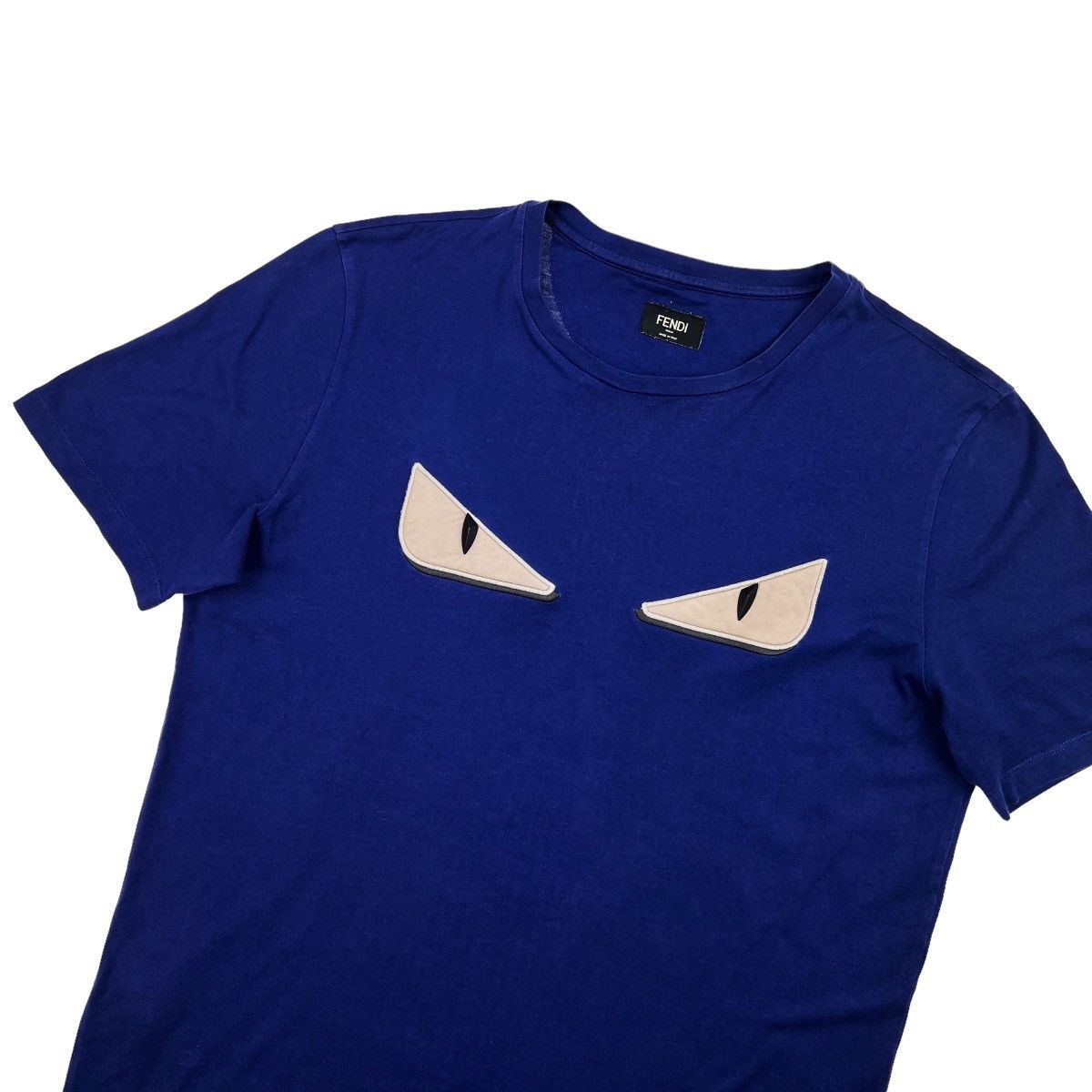image of Fendi Bag Bugs Blue T Shirt, Men's (Size Medium)
