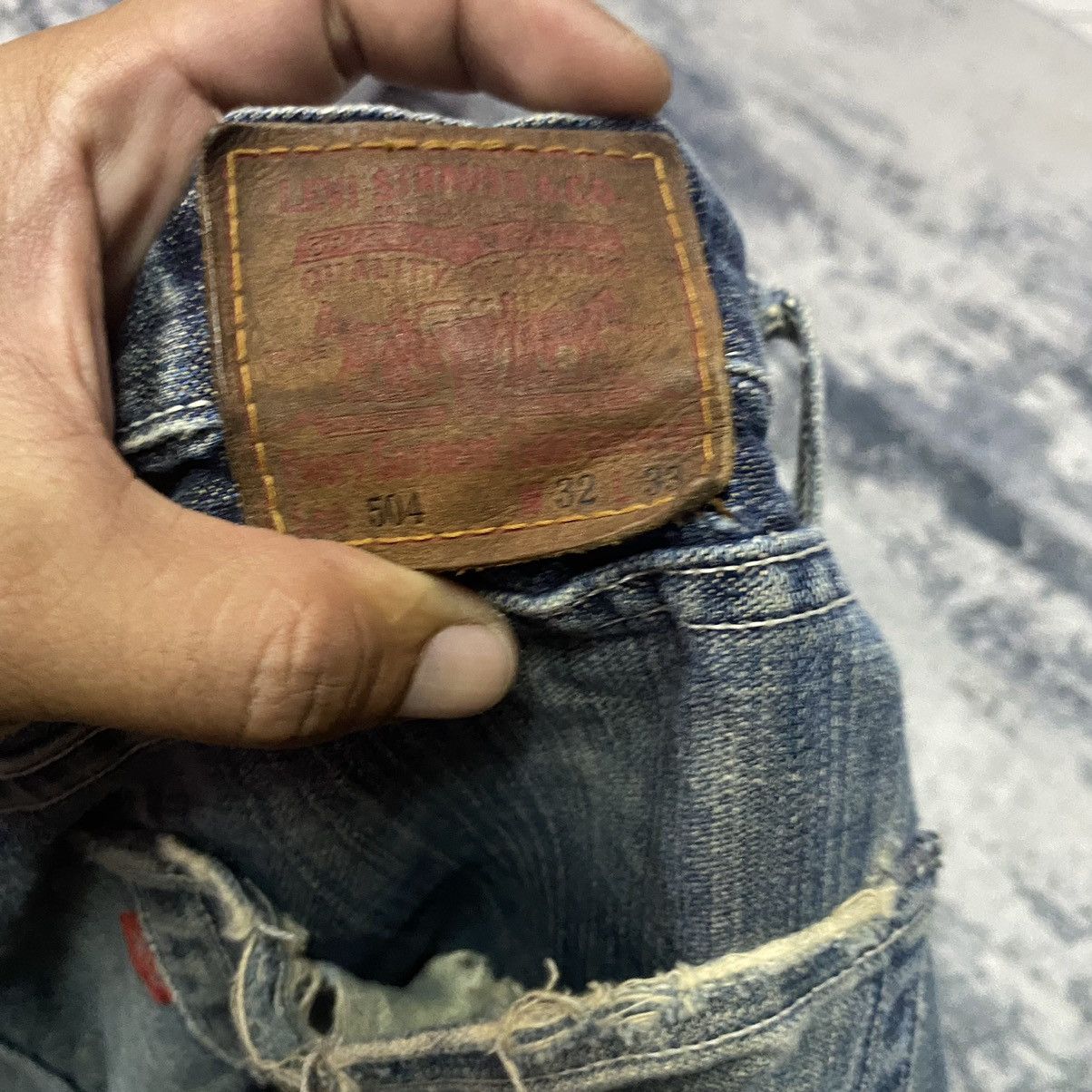 Levi's Vintage Levis 504 Y2k Japanese Distressed Denim Jeans Size US 32 / EU 48 - 17 Thumbnail