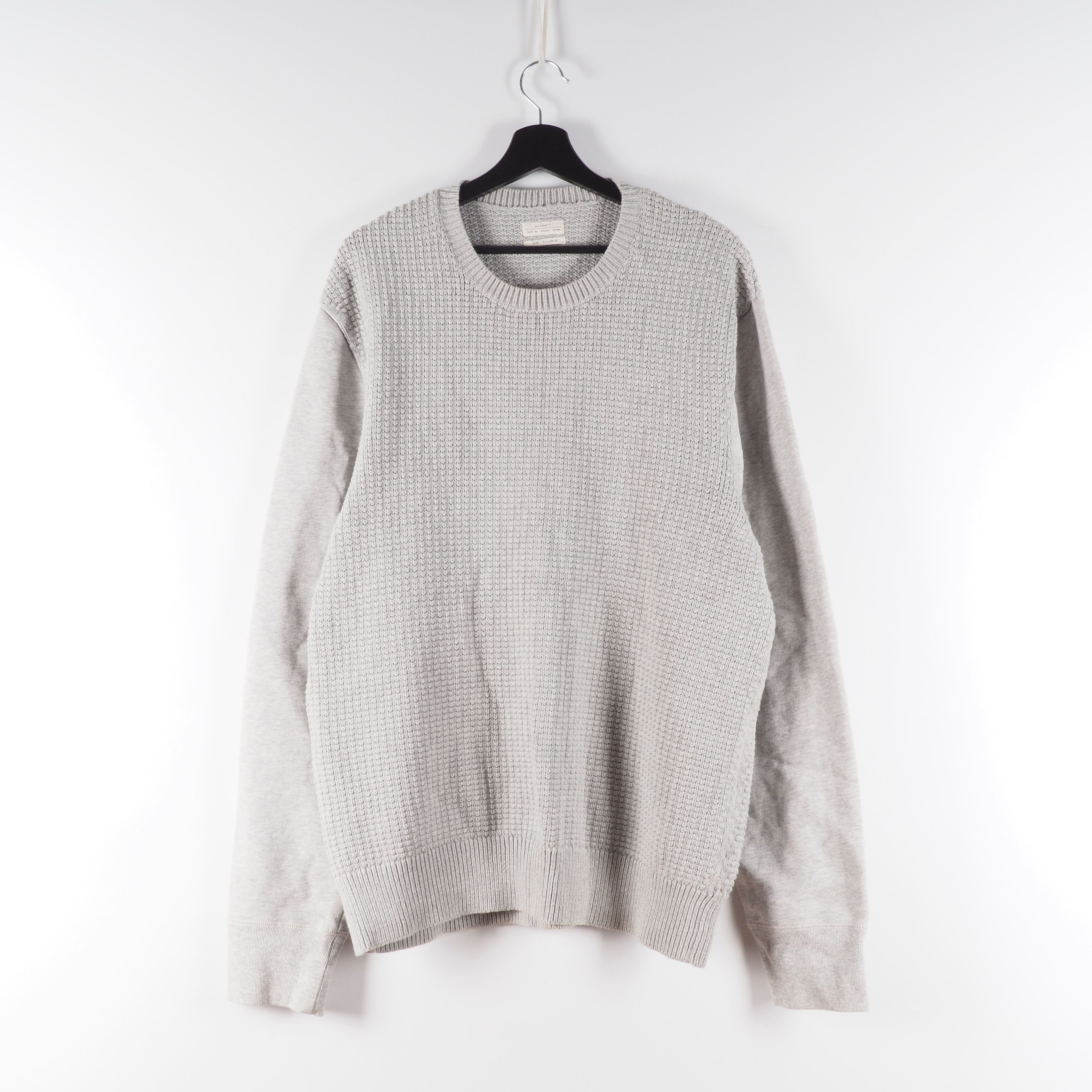 Allsaints All Saints Mens Knit Gray Cotton Jumper Sweater 2XL XXL Size US XXL / EU 58 / 5 - 1 Thumbnail