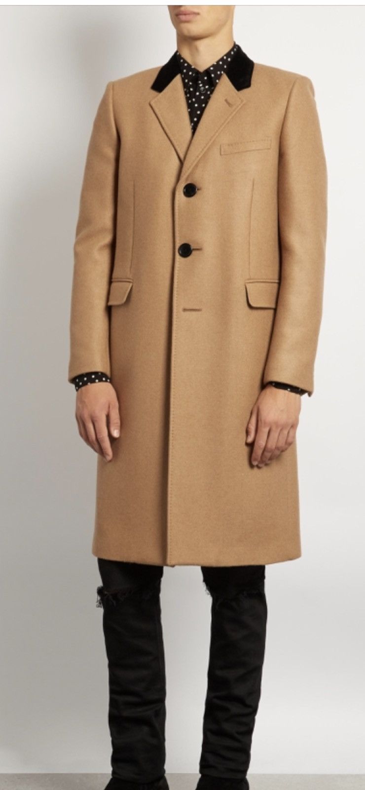 Saint Laurent Paris Saint Laurent Hedi Slimane overcoat. 46/36/S Size US S / EU 44-46 / 1 - 1 Thumbnail
