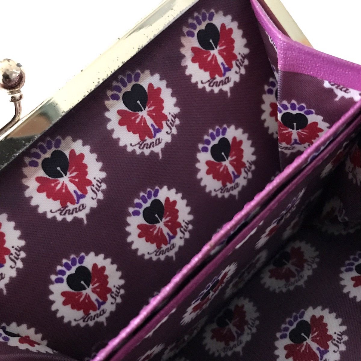 Anna Sui × Designer Authentic Anna Sui Designer Genuine Leather Trifold Wallet Size ONE SIZE - 10 Thumbnail