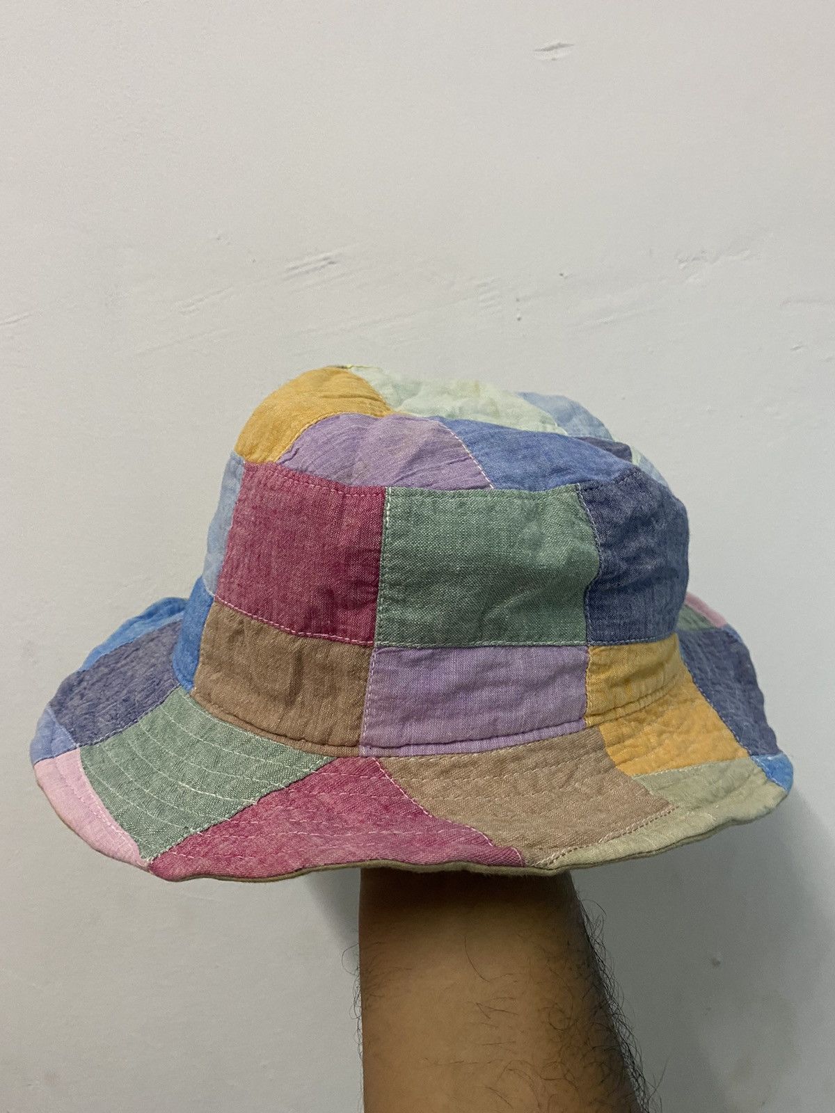 Japanese Brand 🔥Vintage🔥 Patchwork Reversible Bucket Hat Size ONE SIZE - 3 Thumbnail