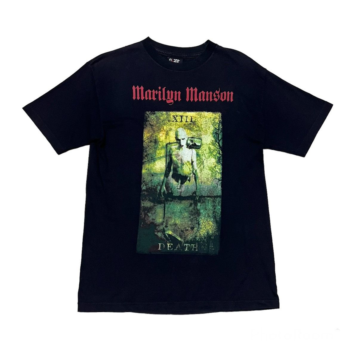 image of Band Tees x Marilyn Manson Vintage Marilyn Manson 2000 Giant Tag in Black, Men's (Size Medium)