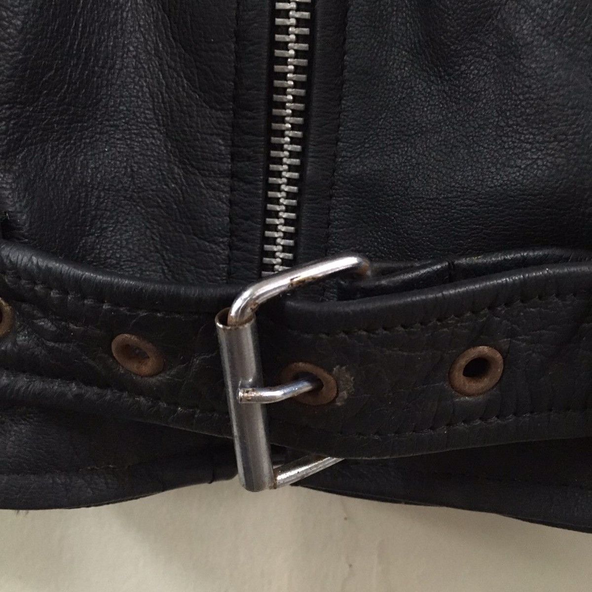 Genuine Leather Leather Jacket Double Collar Punk Bondage Style Size US S / EU 44-46 / 1 - 6 Thumbnail