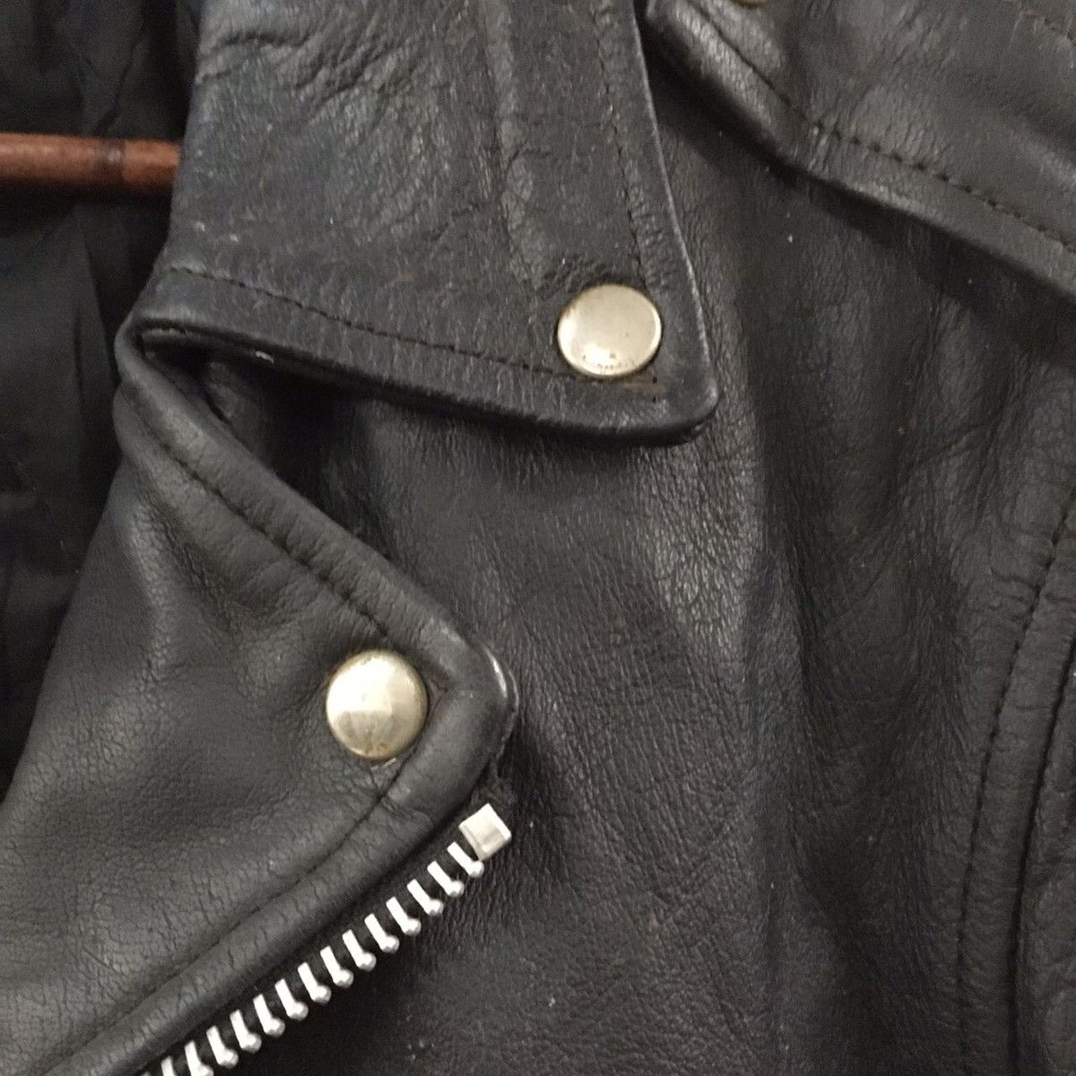 Genuine Leather Leather Jacket Double Collar Punk Bondage Style Size US S / EU 44-46 / 1 - 7 Thumbnail