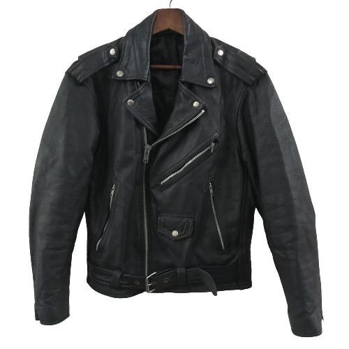 Genuine Leather Leather Jacket Double Collar Punk Bondage Style Size US S / EU 44-46 / 1 - 1 Thumbnail