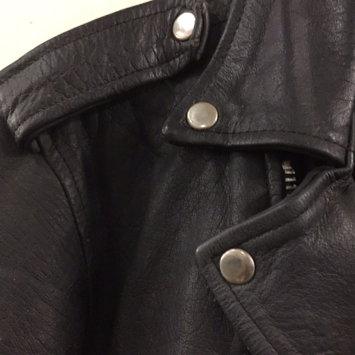 Genuine Leather Leather Jacket Double Collar Punk Bondage Style Size US S / EU 44-46 / 1 - 8 Thumbnail