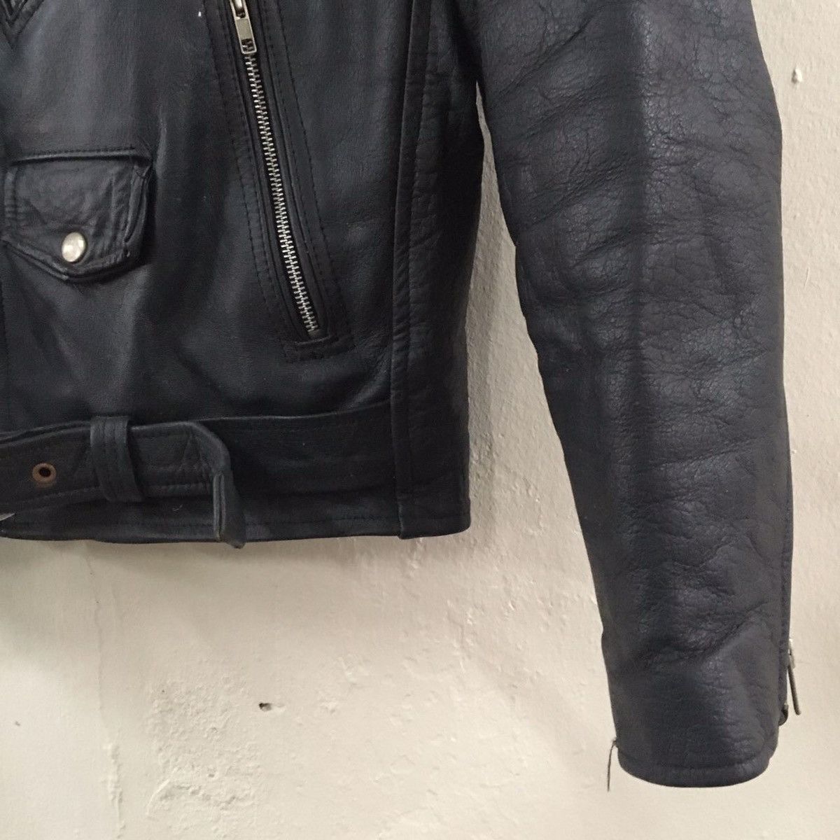 Genuine Leather Leather Jacket Double Collar Punk Bondage Style Size US S / EU 44-46 / 1 - 5 Thumbnail