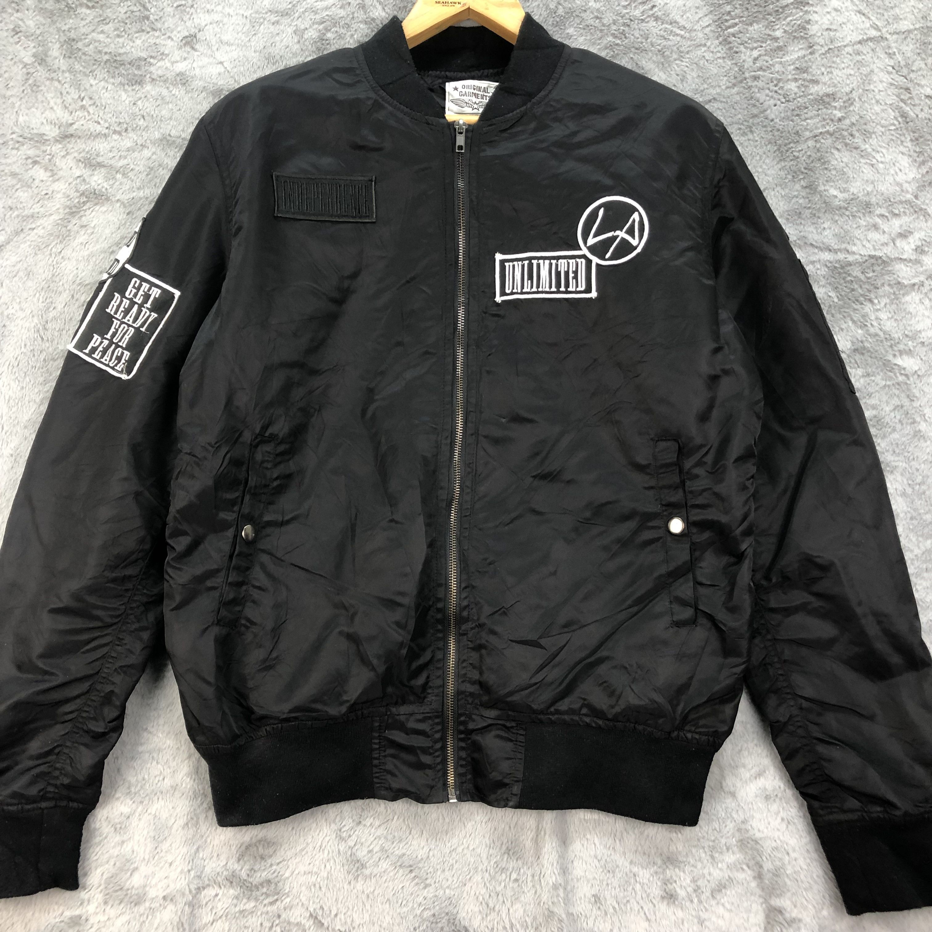 Japanese Brand Bomber Patch Independence Unlimited Sound X Ground #4706-164 Size US L / EU 52-54 / 3 - 5 Thumbnail